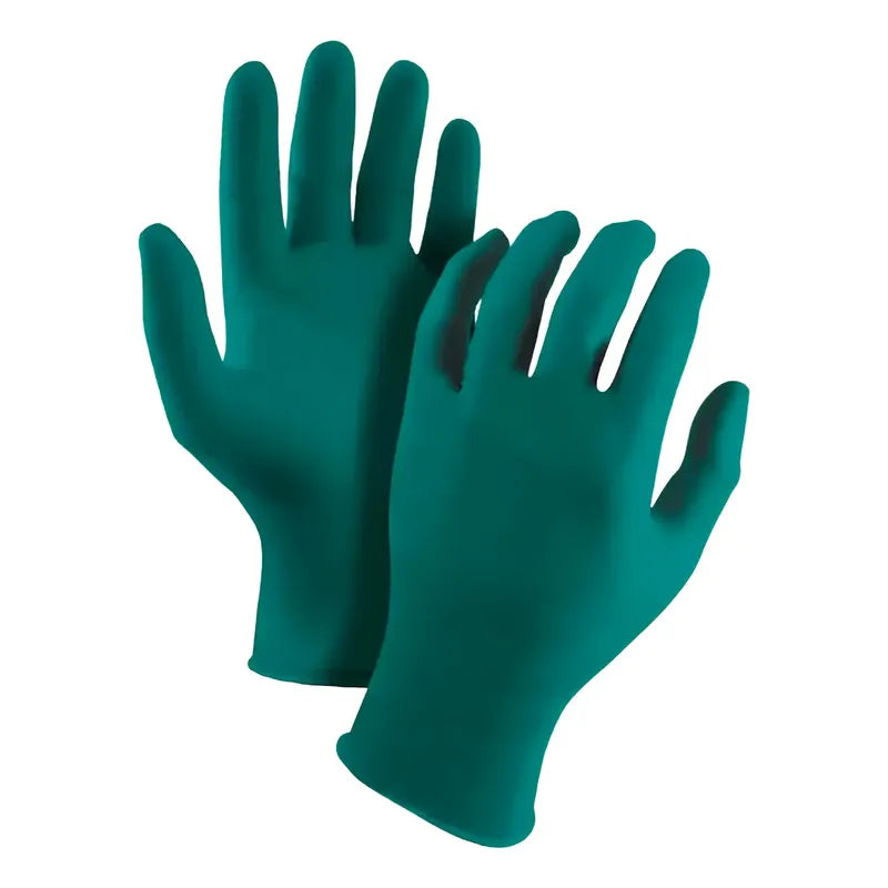 Guantes Desechables De Nitrilo Grado Industrial 100 Unidades Verde M