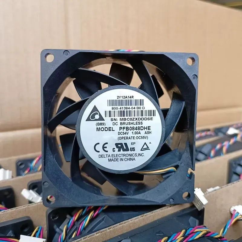 Ventilador Fan Cooler Pfb0848dhe 80x38mm 54v 1.0a 4 Pin Negro