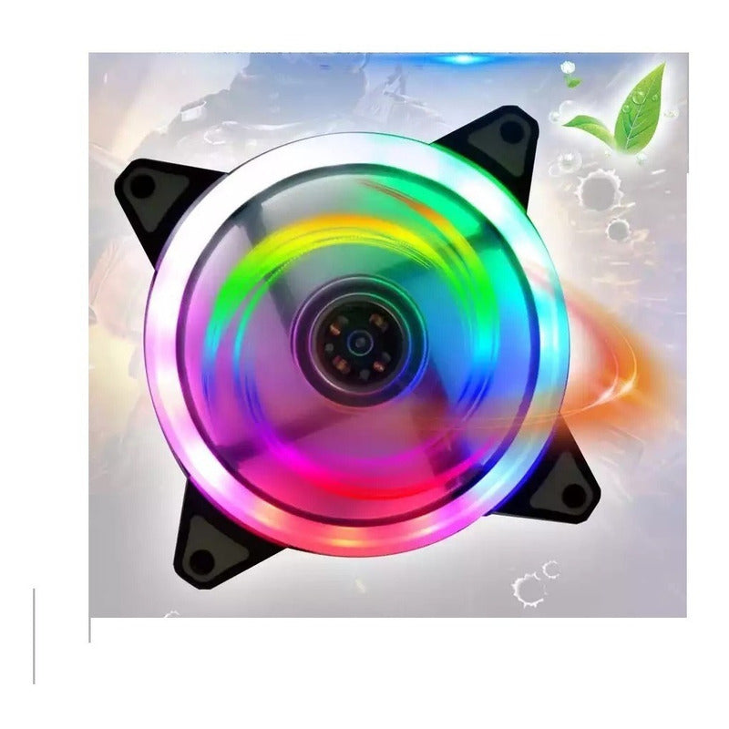 Fan Cooler 120mm Pc Gamer Led Rgb 3 Y 4 Pin Ide Chasis
