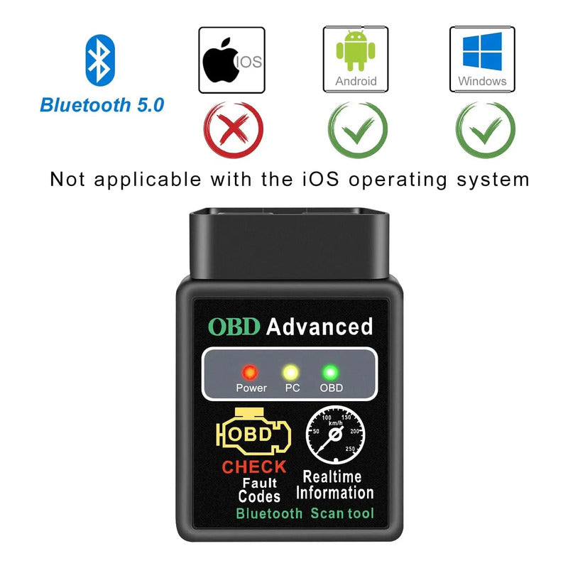 Scanner Elm327 Bluetooth Obd2 Hh V2.1 Auto Obdii Android