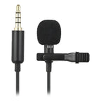 Microfono Condensador De Solapa Lavalier Tablet Celulares Pc Negro