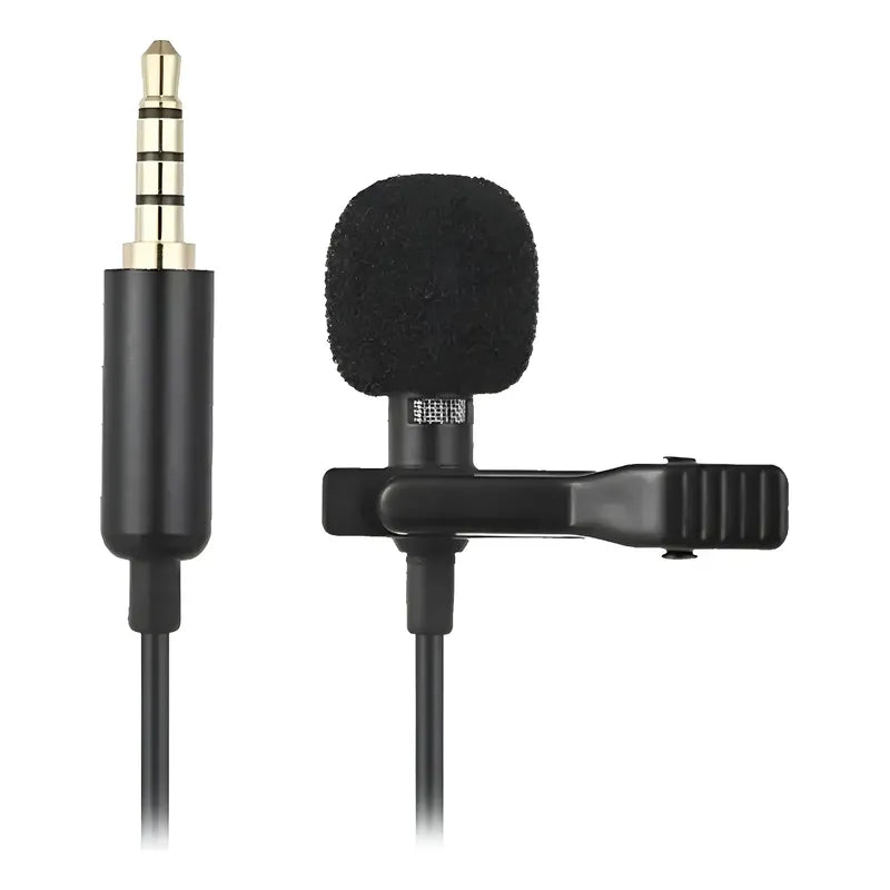 Microfono Condensador De Solapa Lavalier Tablet Celulares Pc Negro