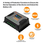 Controlador Carga Solar 60a 12v 24v 36v 48v Pwm Lcd