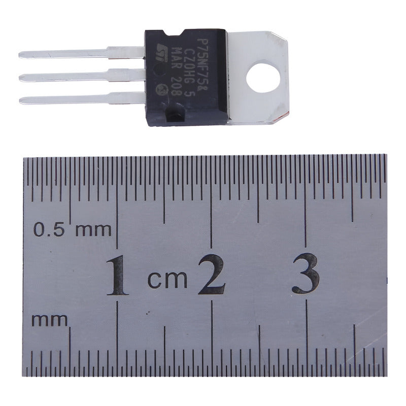 Mosfet De Potencia P75nf75 80a 75v Patas Cortas