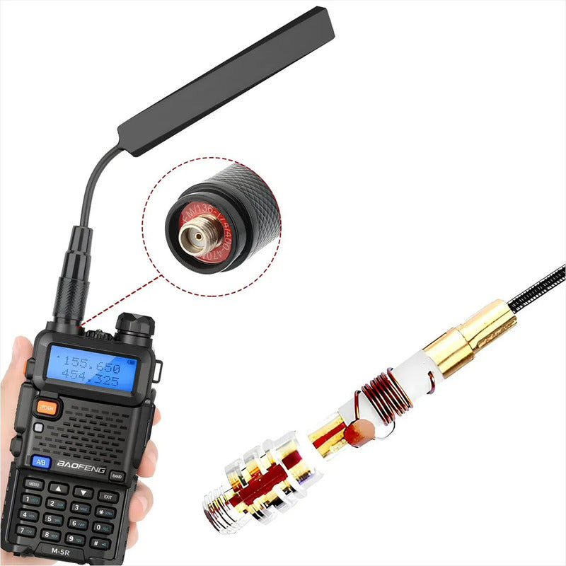 Antena Táctica Flexible De Doble Banda Radios Baofeng Sma-f