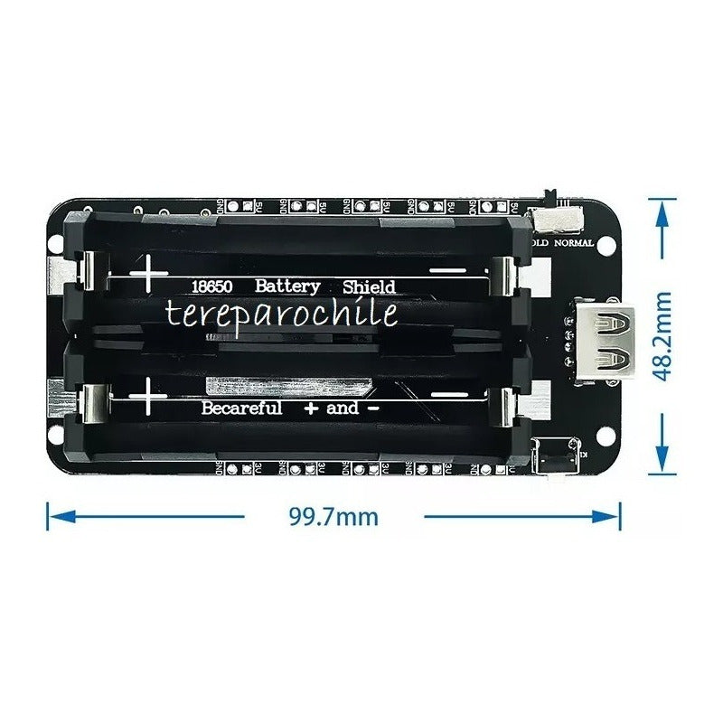 Modulo Carga Shield 18650 Usb Power Bank Fuente Poder 5v 3v