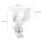Sirena Advertencia Bocina Blanca Doble Tono 130db 12v 30w Blanco