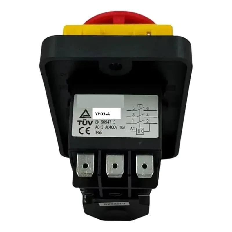Switch Interruptor Pulsador Yh03-a Electromagnetico 3 Fases Amarillo