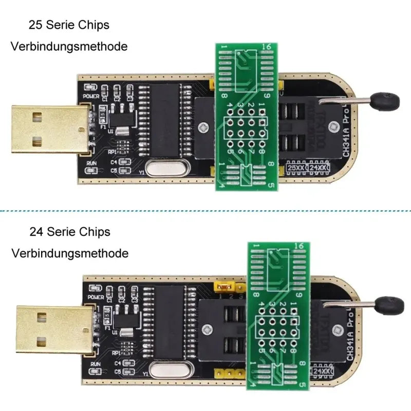 Ch341a Programador Usb Clip Pinza Dip-8 Ch341 Bios 24 25