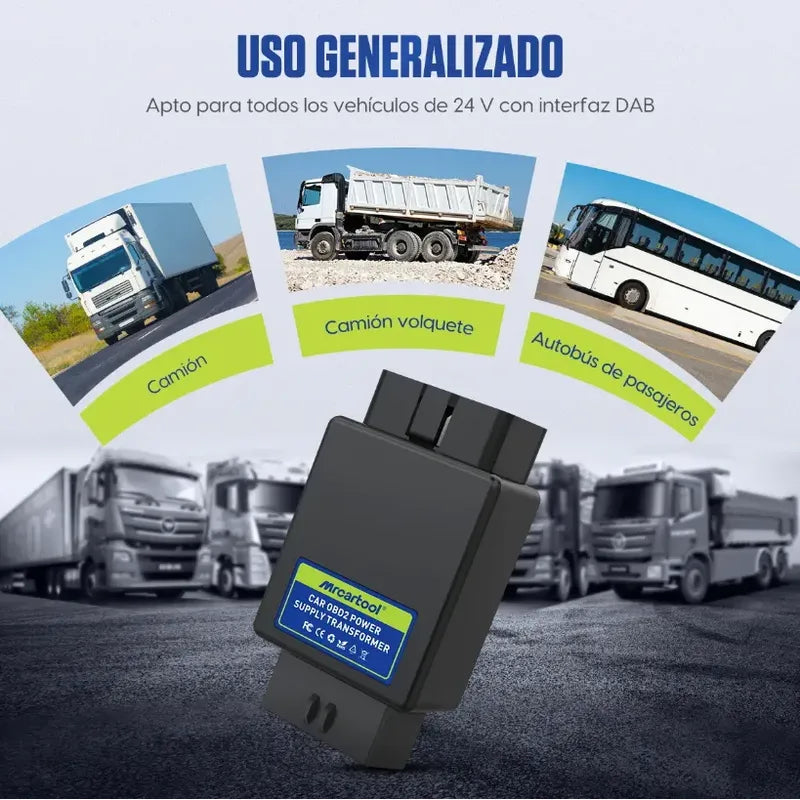 Convertidor Voltaje Para Scanner Obd2 Obdii 24v A 12v Camion