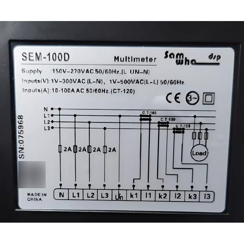 Analizador De Red Medidor Voltaje Amperaje Trifasico 100a