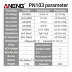 Pinza Amperimétrica Digital Aneng Pn103 Ac Dc 600a 600v Pantalla Lcd