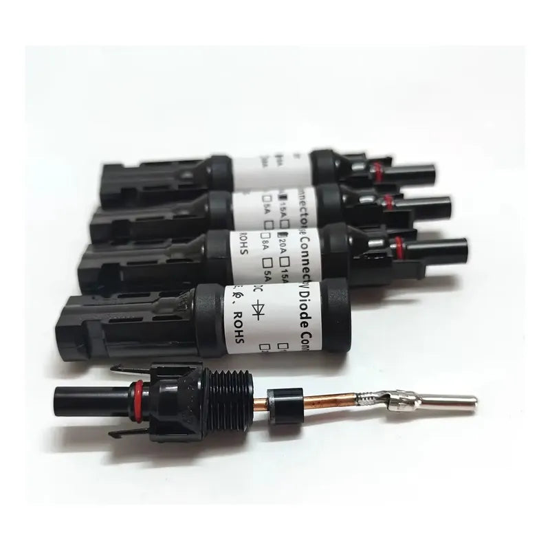 Conector Mc4 Fotovoltaico 20a 1000v Negro Para Panel Solar Tereparochile