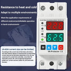 Protector Alto Bajo Voltaje Corriente Ajustable 63a 220v Din