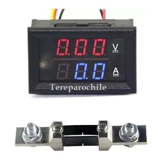 Voltimetro Amperimetro Digital 200v Dc - Con Shunt 200 Amp