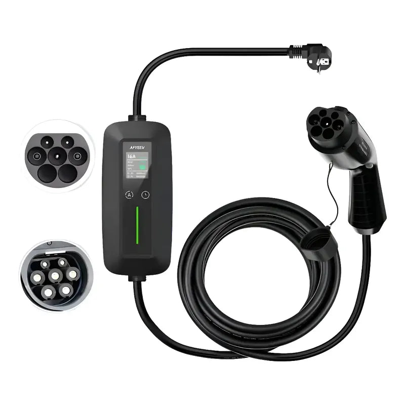 Cargador Ev Automovil Electrico 3600w 16a Gbt Portatil 3.5m Negro