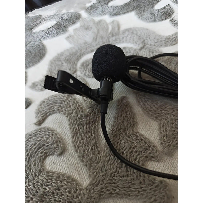 Micrófono Condensador Lavalier Solapa Para Celulares Tab Pc Negro