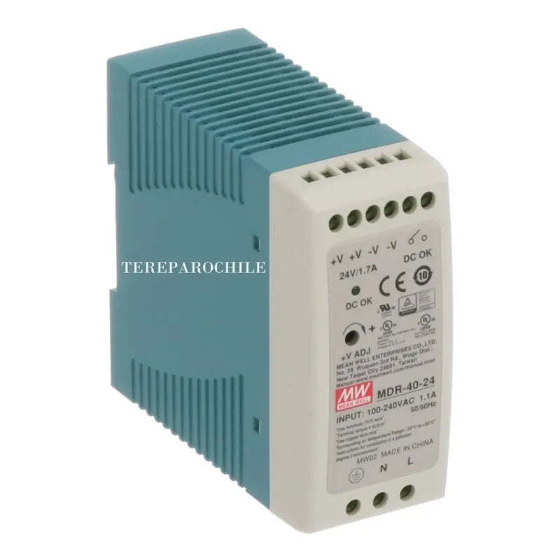 Fuente De Poder Riel Din Mdr-40-24 Mean Well 24v 1.7a 40w