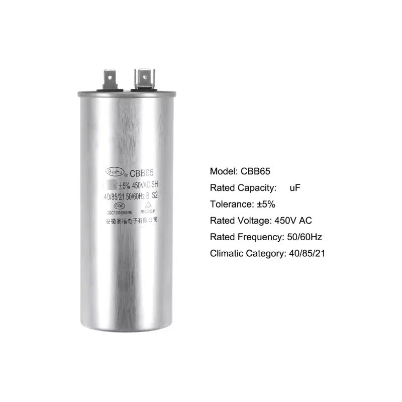 Condensador Capacitor Motor 30uf Cbb65 450v Ac
