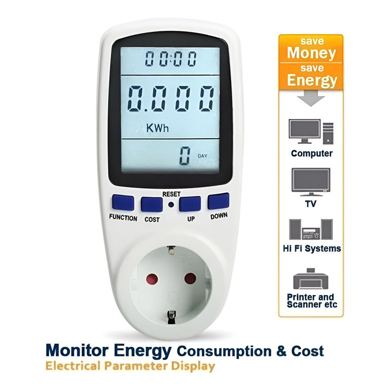 Medidor Consumo Watt Electricidad Kwh Voltimetro Amperimetro