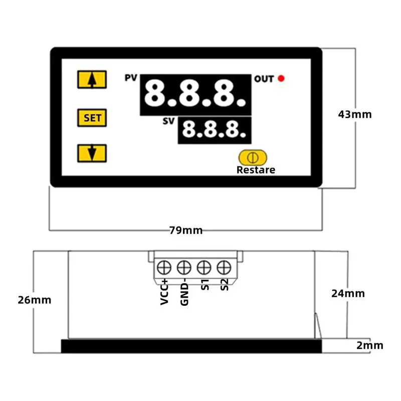 Temporizador T3230 Timer Alimentación 220v On/off Automatiza