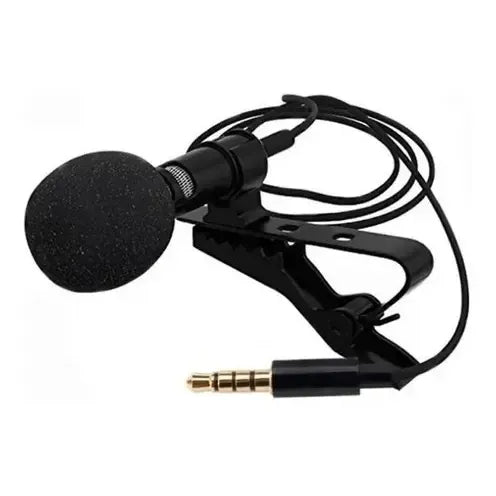 Microfono Condensador De Solapa Lavalier Tablet Celulares Pc Negro