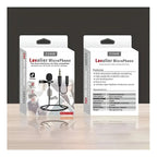 Micrófono Solapa Lavalier And Omnidireccional 1.5m Para Celulares Tictok Negro