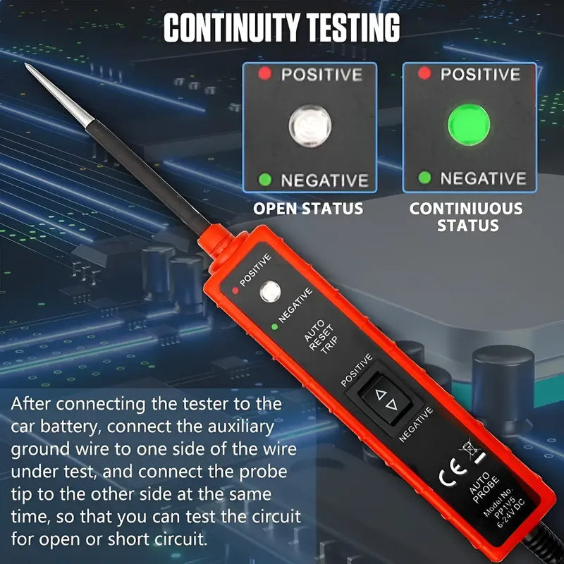 Punta Lógica Automotriz 12v 24v Probador Circuito Eléctricos Rojo
