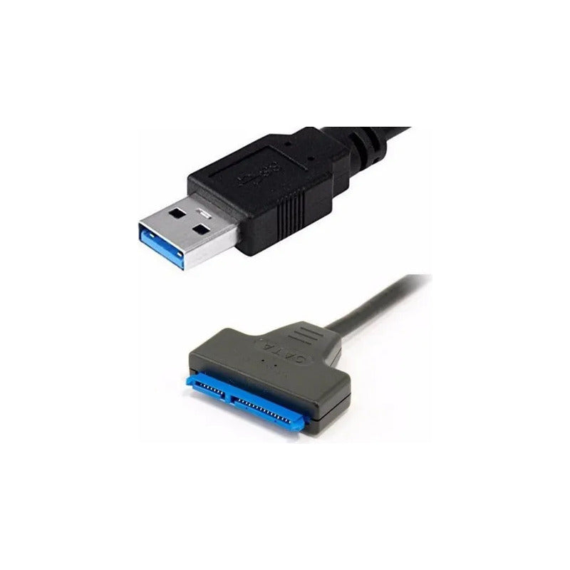 Adaptador Cable Usb A Sata 3 Hdd 2.5 22 Pines + Conector 12v