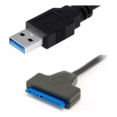 Adaptador Cable Usb A Sata 3 Hdd 2.5 22 Pines + Conector 12v
