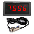 Tacometro Digital Led 9999 Rpm Dc 12v 24v Medidor Velocidad Negro