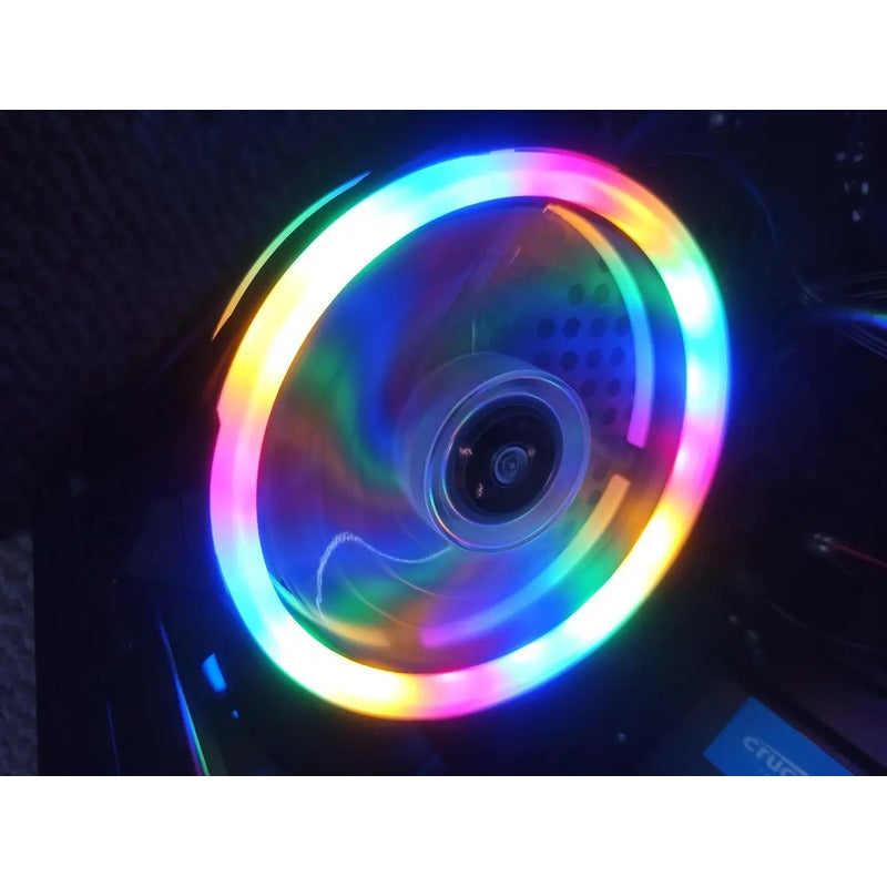 Fan Cooler 120mm Pc Gamer Led Rgb 3 Y 4 Pin Ide Chasis