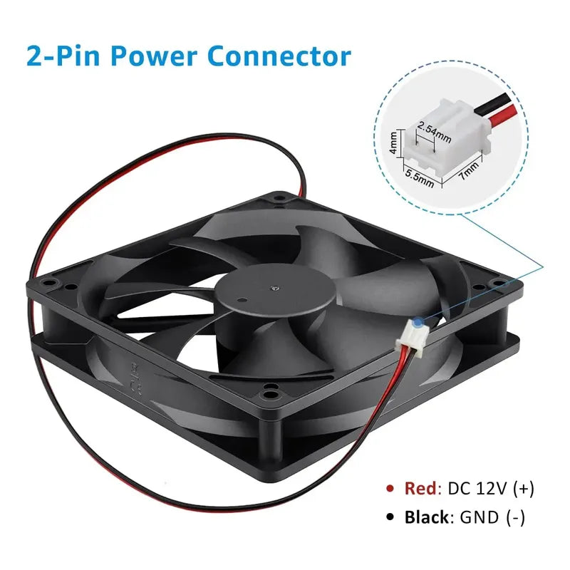 Ventilador Fan Cooler Gdstime Gda1225 Dc12 0.15a 120x120x25