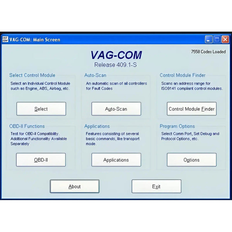 Scanner Usb Obd2 Vag Com Kkl409.1 Para Vw Audi Seat Skoda Azul Marino