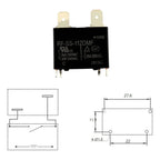 Rele Relay Rf-ss-112dmf Bobina Dc12v - 20a 250vac 4pin
