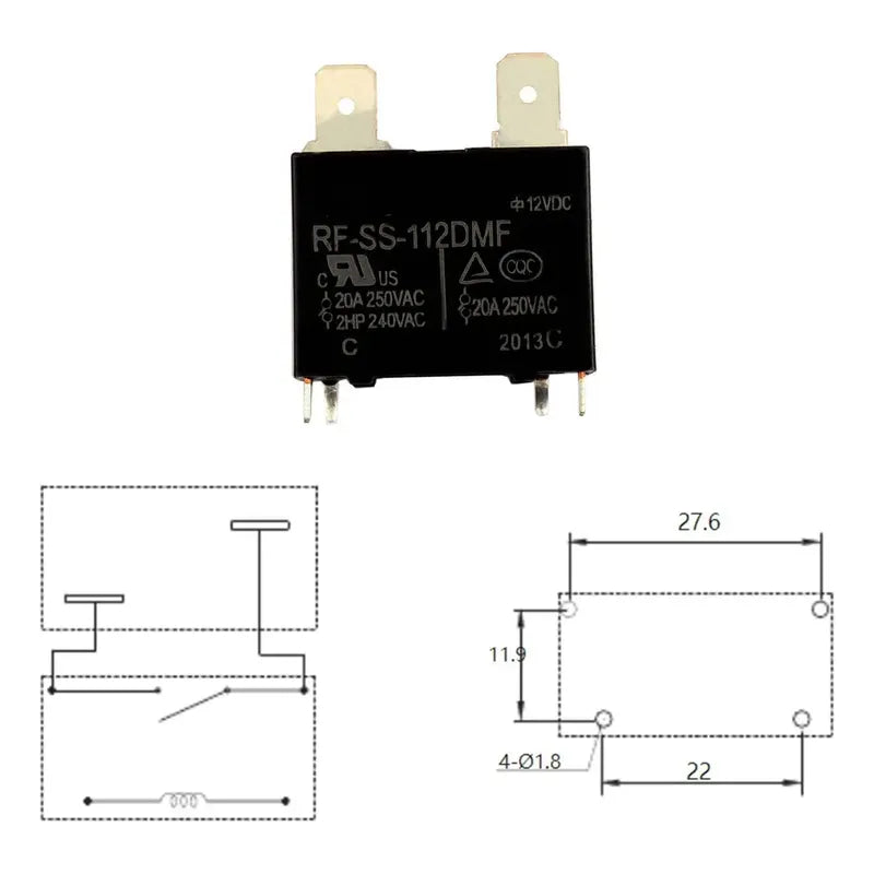 Rele Relay Rf-ss-112dmf Bobina Dc12v - 20a 250vac 4pin