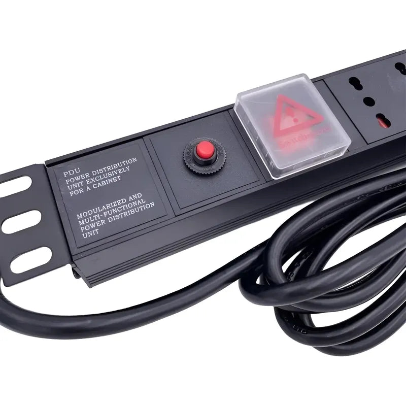 Pdu Rackeable Zapatilla Electrica 12 Enchufes Cable 3 Mt 19  Negro