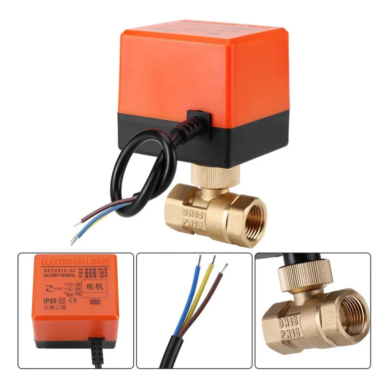 Electro Valvula Bola Motorizada Llave 12v 24v Dn25 Actuador