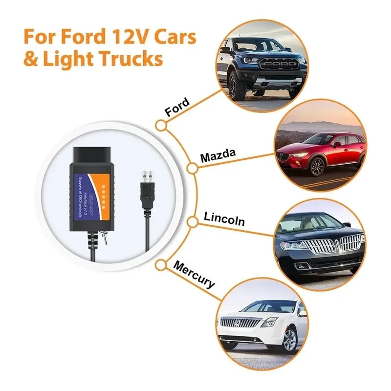 Elm327 Usb Forscan Hs-can Ms-can Elm-327 Obdii Obd2para Ford