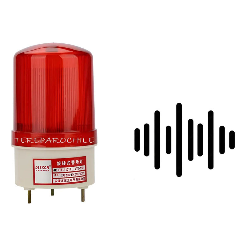Baliza Giratoria Led Con Sirena 12v 24vdc Rojo Porton Alarma