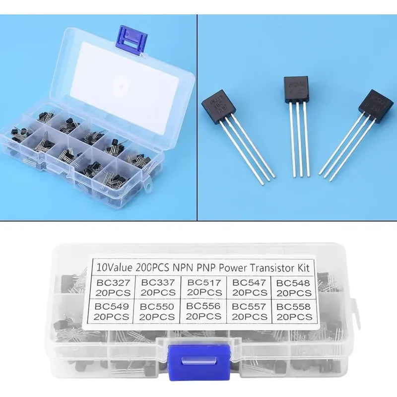 Kit 200 Transistores Npn Pnp Bc548 337 517 Bc547 327 449 556