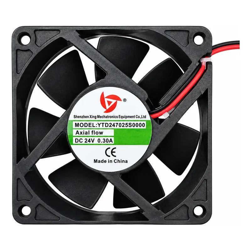 Ventilador Fan Cooler Ytd247025s0000 24v 70x25mm 2 Pin 7025 Negro