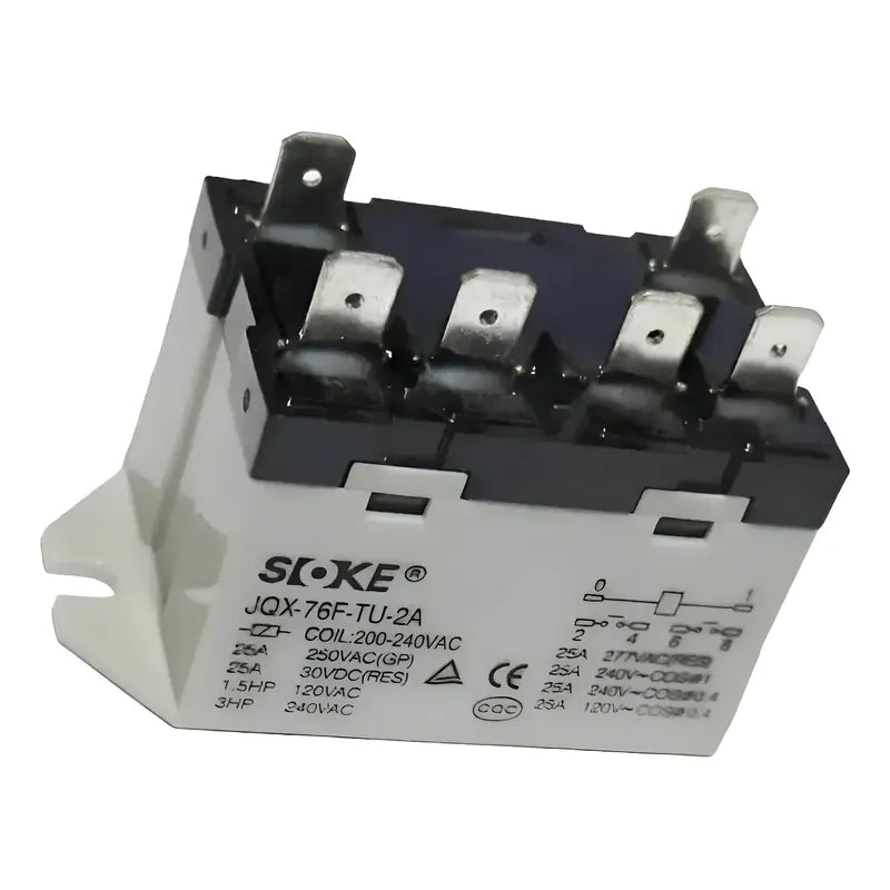 Jqx-76f-tu-2a Rele 220v 25amp 1.5 Hp 3hp Ac Jqx 76f Gris