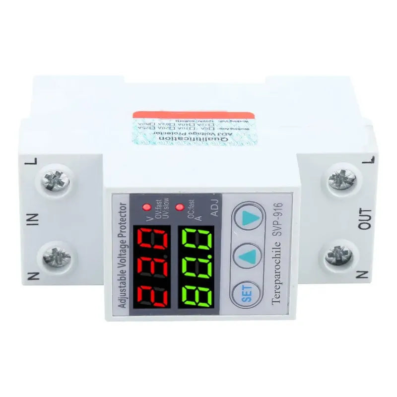 Rele Protector Sobre Y Bajo Voltaje Corriente - 220v 63a Din