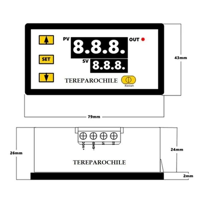 Termostato Control Digital Temperatura Frio Calor W3230 220v