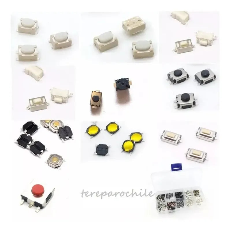 Kit 250 Pulsadores Switch Micro Pulsadores Boton Tactil Push