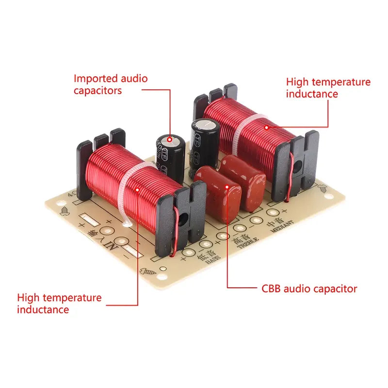 Crossover 150 Watts Divisor De Sonido Filtro 3 Vías