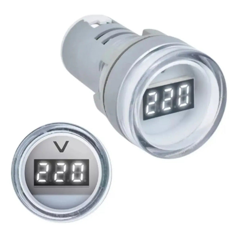 Mini Voltimetro Digital 22mm Piloto Led 12-500v Ac Lampara