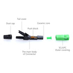 10 X Conectores Rápidos Sc/apc Fibra Óptica Ftth 10 Unidades