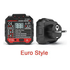 Probador De Diferencial Y Enchufes Tester 48-250v Lcd 220vac